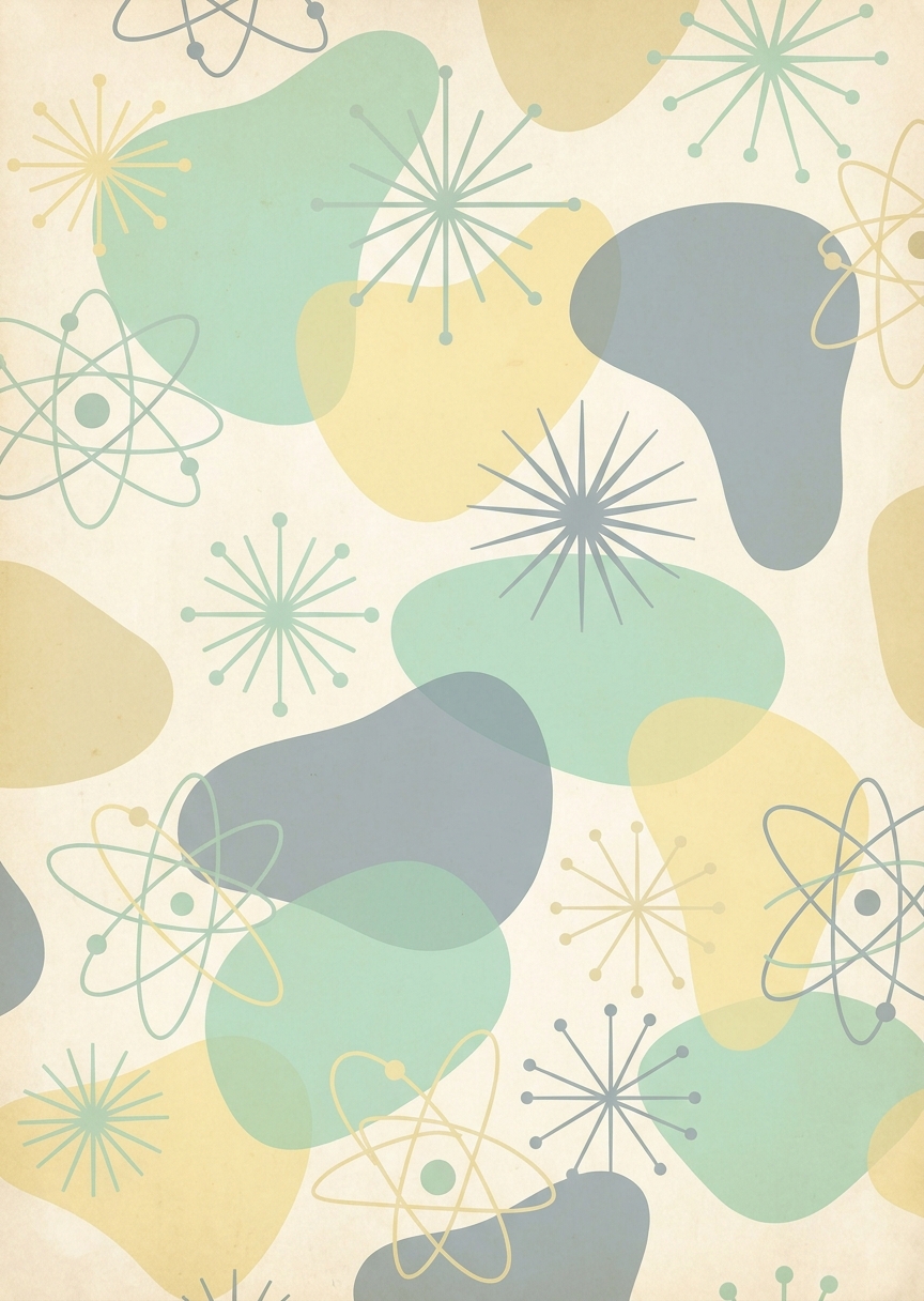 Retro atomic age i nordiska – AI-poster