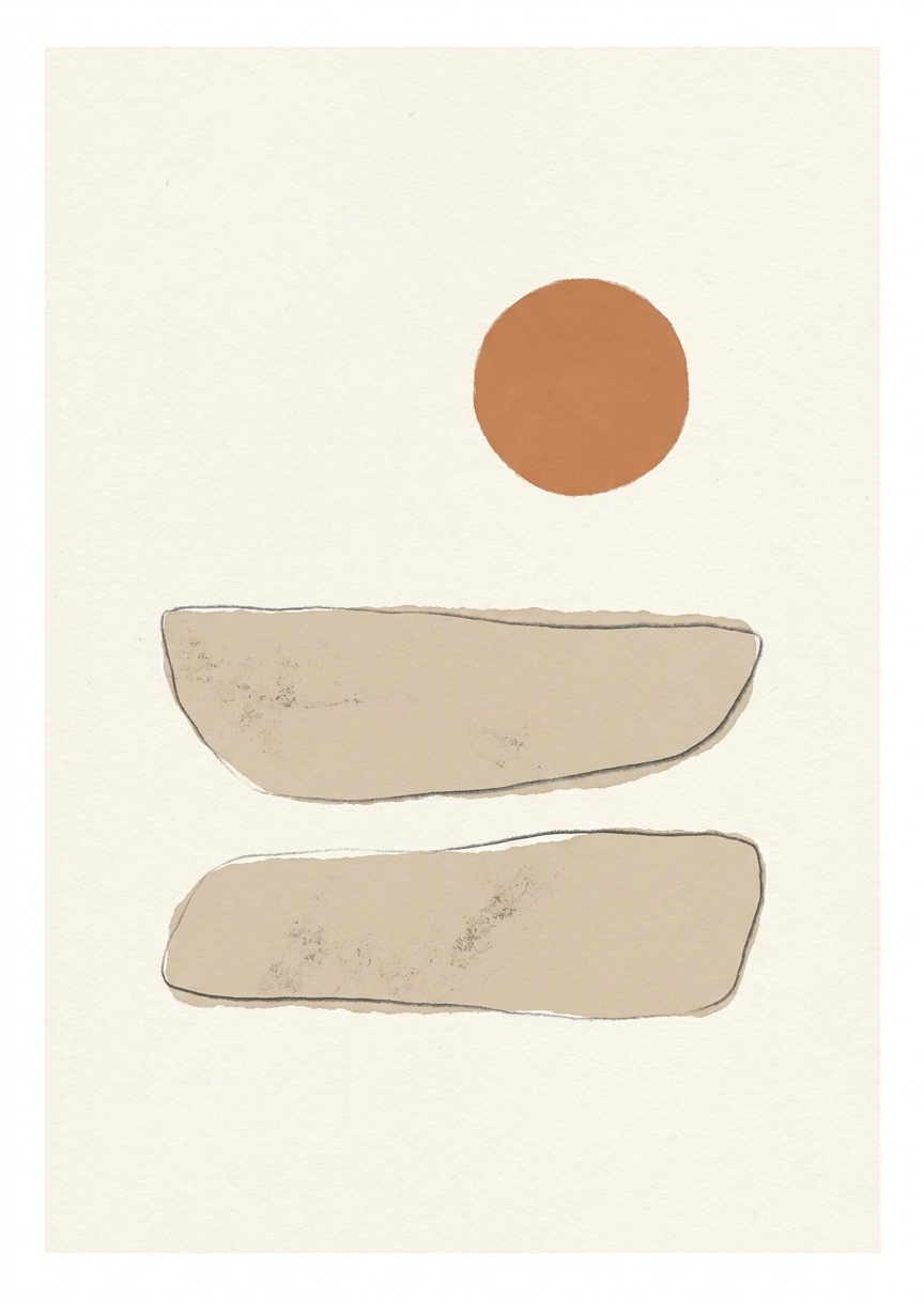 Minimalistisk balans i – AI-poster