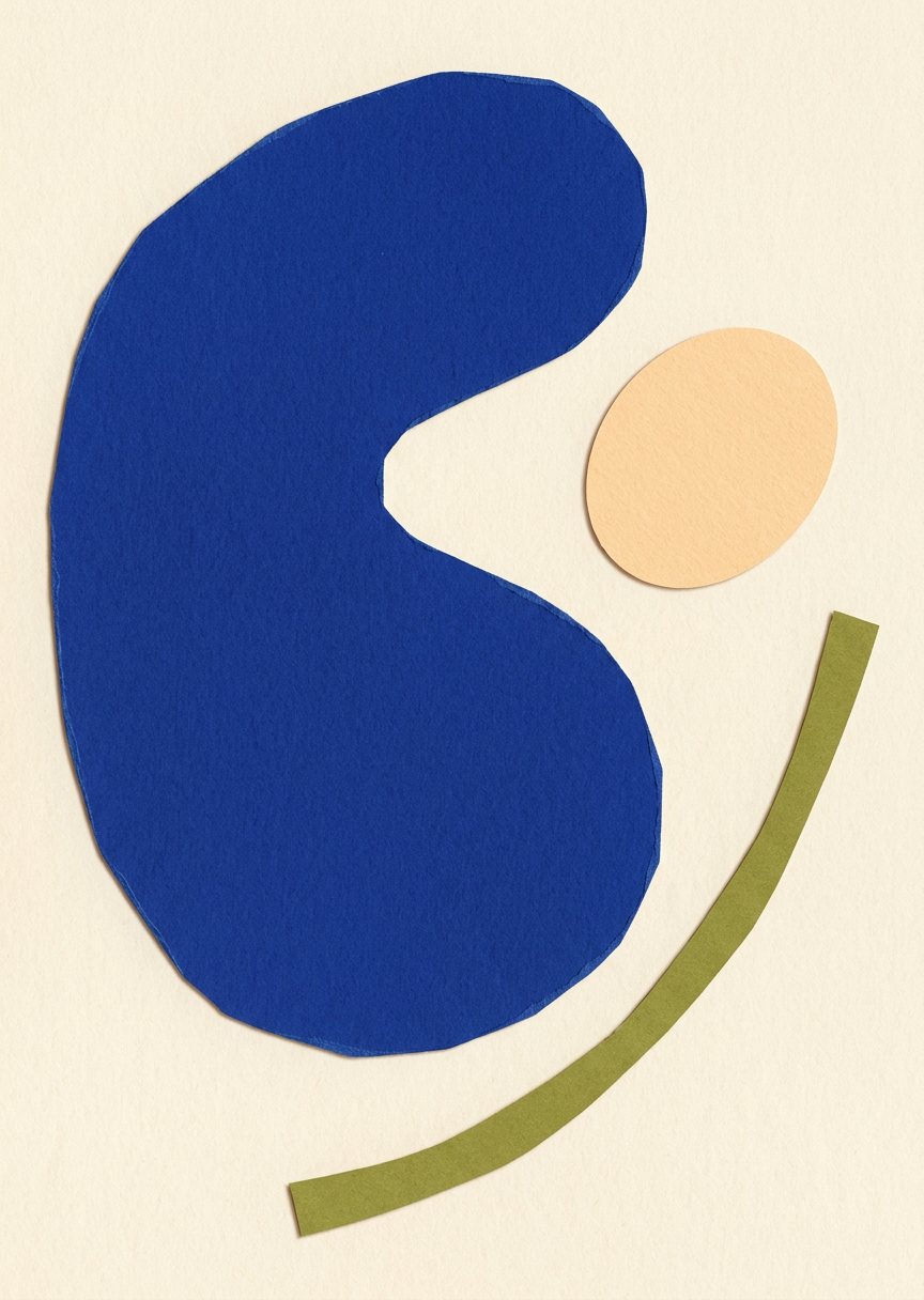 Abstrakt papperscollage i – AI-poster