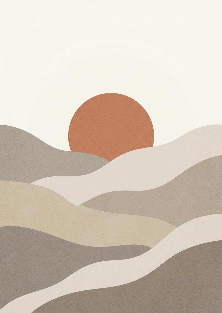 Abstrakt landskap med – AI-poster