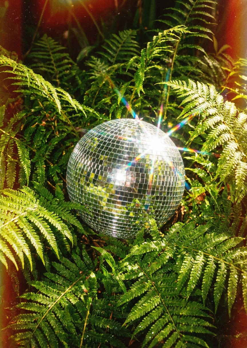 Discokula i grön – AI-poster