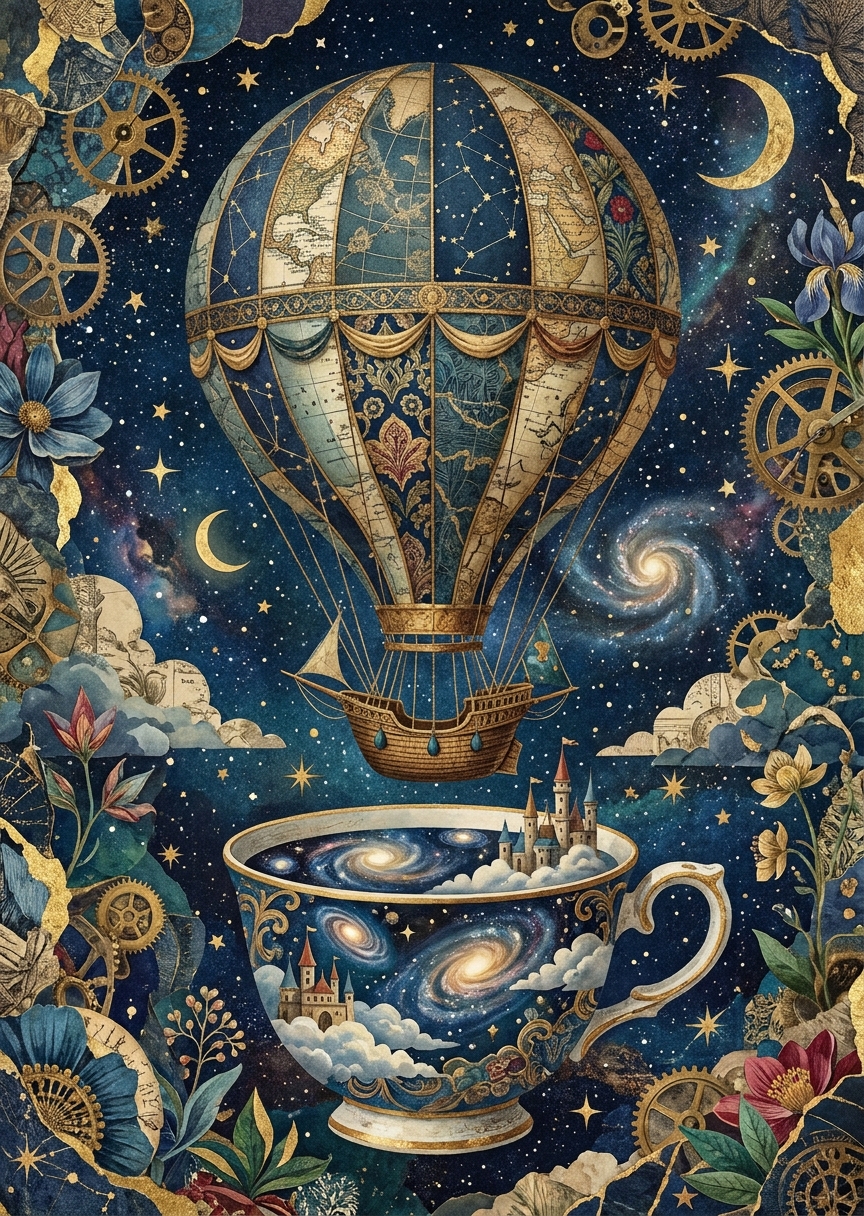 Surrealistisk tekopp med – AI-poster