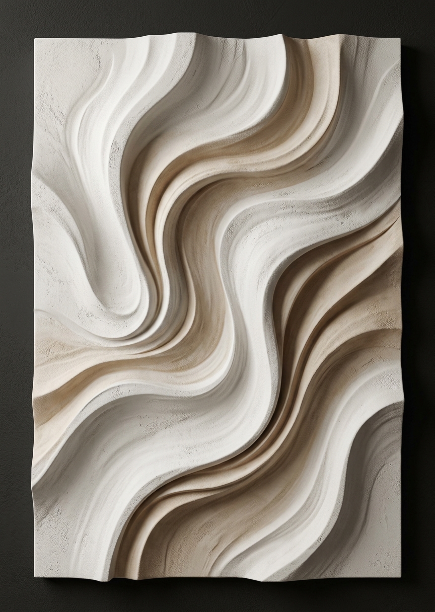 Ljus minimalistisk struktur – AI-poster