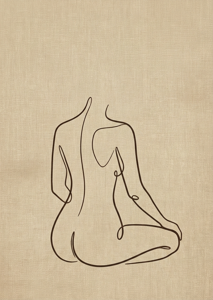 Figur i umbrabrun – AI-poster