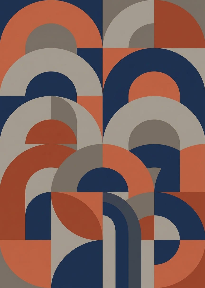 Geometrisk abstrakt – AI-poster