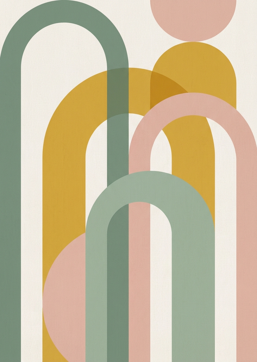Abstrakta överlappande valv i – AI-poster