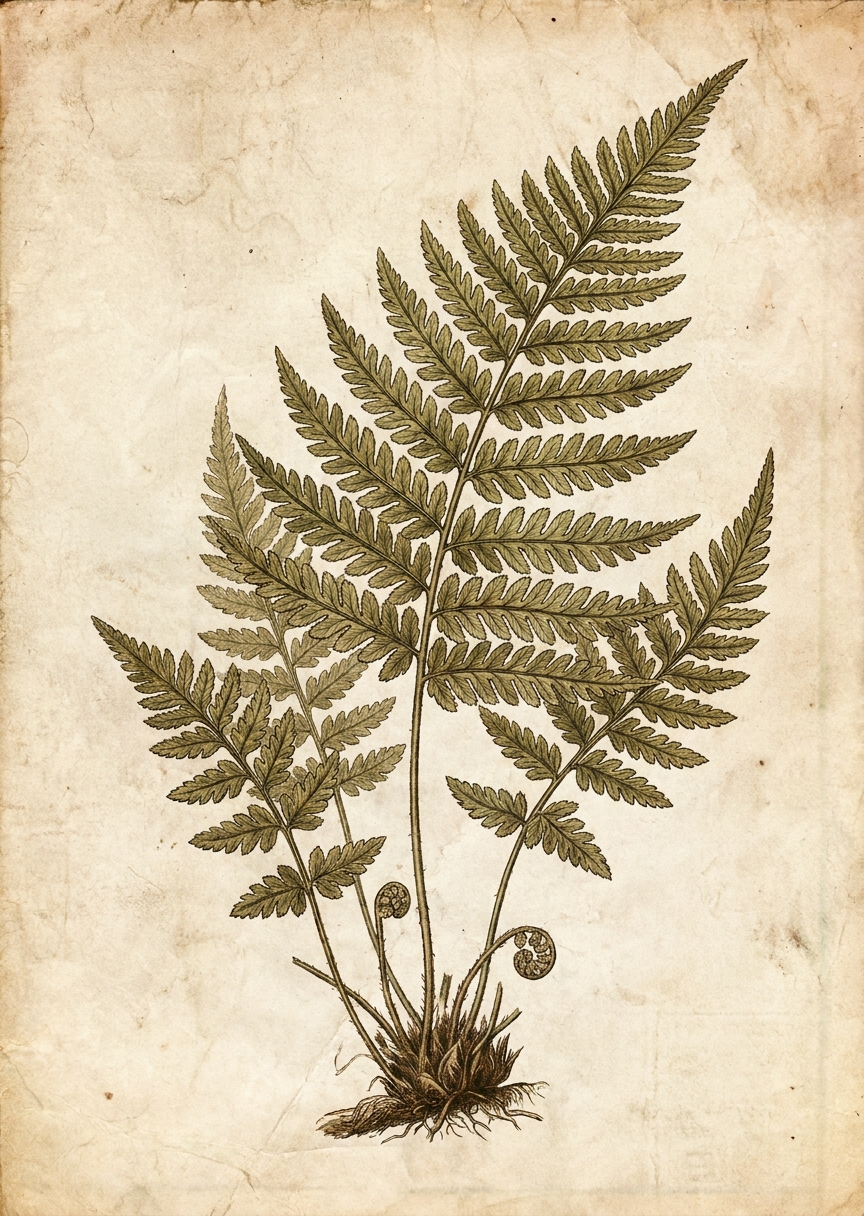 Vintage botanisk illustration – AI-poster
