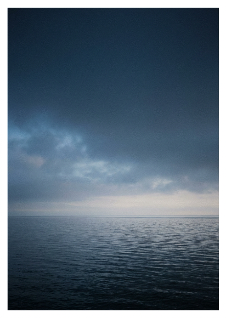 Midnattsblå vägg, kall – AI-poster